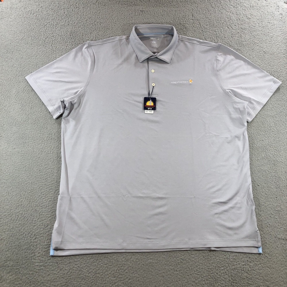johnnie o polo Shirt Men's XXL Gray Stretch Quick Dry Moisture Wicking UV 12
